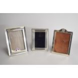 Three silver mounted photograph frames
