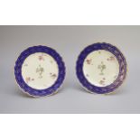 A pair of Chelsea-Derby plates, circa 1775-80