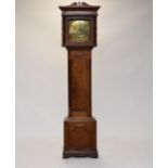 A George III oak brass dial longcase clock