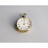 A silver open face pocket watch