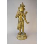 A large bronze figure of the Bodhisattva Tara