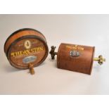 Two Theakston Brewery branded keg ornaments