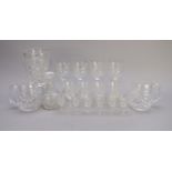 A suite of Stuart Crystal in the 'Mansfield' pattern