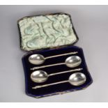 A cased set of Victorian silver apostle serving spoons