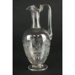 A good quality English glass decanter, probably Stourbridge