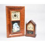 A Brewster American 'Ogee' mantel clock and a 'Steeple' clock