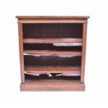 A Victorian mahogany open bookcase