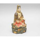A Japanese Satsuma style figure of the Bodhisattva Kannon
