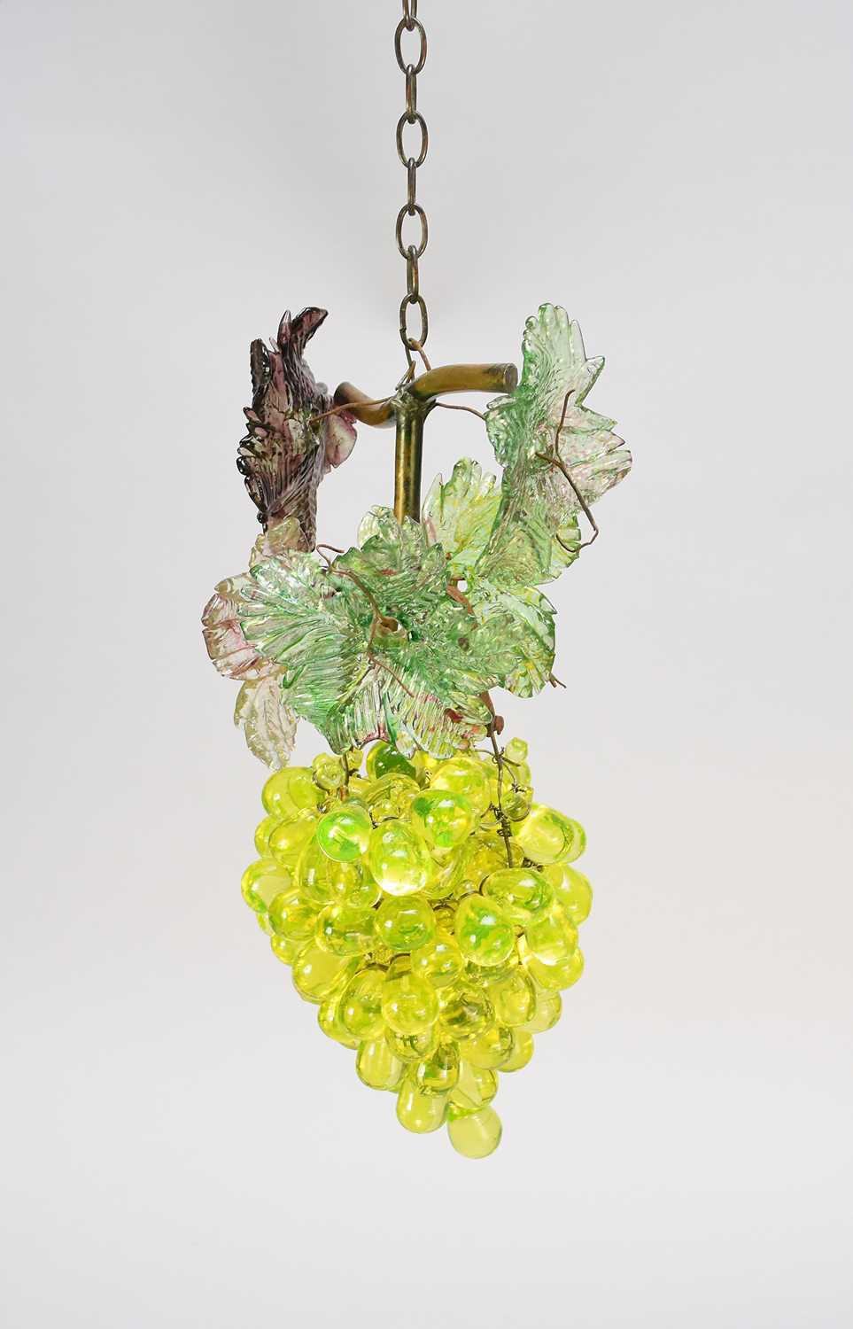 Murano glass ceiling pendant in the form of a bunch of grapes