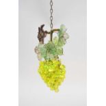 Murano glass ceiling pendant in the form of a bunch of grapes