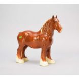 Beswick Shire Horse in the rare Chestnut gloss colourway