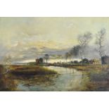 Dutch School, late 19th/early 20th century, river landscape, oil, 65 x 92cm