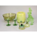 A group of glass including Walther and Sohne and other Art Deco glass