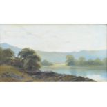 British School (19th-20th Century) Two Riverside Landscapes