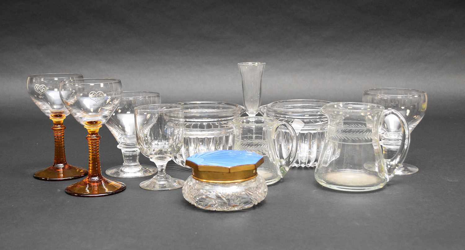 A selection of glass, George III and later