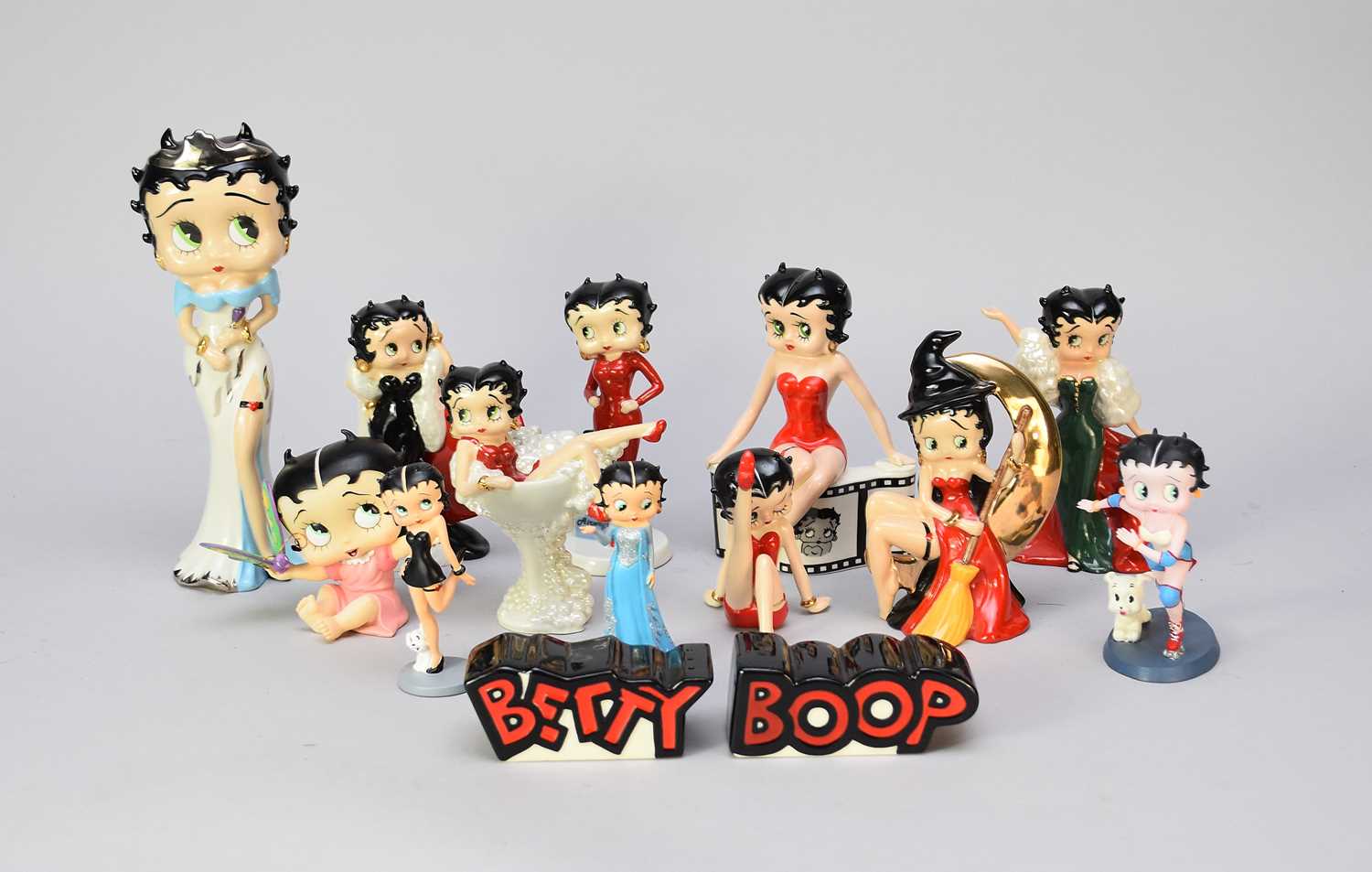 A collection of C&S and Wade Betty Boop licensed figures