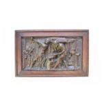 Probably Coalbrookdale, a bronze patinated cast iron plaque of two blacksmiths at work