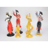 A group of Murano courtesan figures
