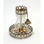 An early-mid 20th century 4-tier, waterfall-form chandelier
