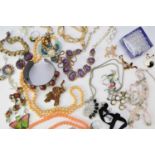 A large collection of costume jewellery