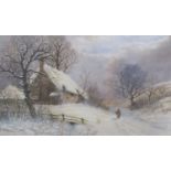 William Bidwell Henley (fl.1854-1856). On a Country track in Winter; and Winter-time