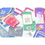 A large collection of Masonic regalia