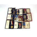 A collection of eleven masonic medallions