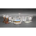 A selection of glass, George III and later