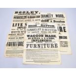 A group of Victorian livestock auction poster bills