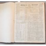 EDDOWES SALOPIAN JOURNAL, 2 January 1839 to 15 January 1840. Large folio, half calf.