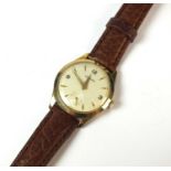 A Gentleman's 9ct gold Garrard wristwatch