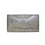 A Coalbrookdale bronze plaque, 'The Last Supper', 37 x 67cm