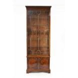 A Regency style mahogany glazed diplay cabinet