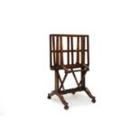 A William IV or early Victorian rosewood and mahogany portfolio stand