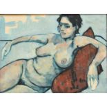 Carl Chapple, Contemporary. A reclining female nude (Ruth)
