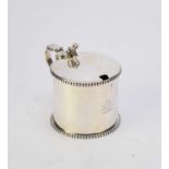 A Victorian silver drum mustard