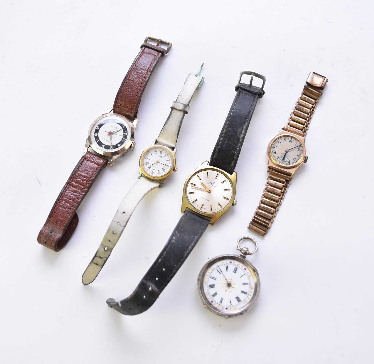 A collection of five watches