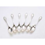 A set of six Tiffany & Co Sterling silver tablespoons