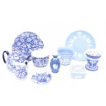 A group of Wedgwood jasperware and a Royal Doulton 'Prunus' service