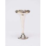 An Edwardian silver mounted vase