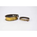 Two 18th-19th century brass dog collars