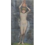 Follower of Anna Lea Merritt (1844-1930). A young Girl standing