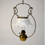 A 19th century hanging oil lantern