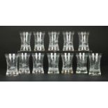 A suite of twelve Lobmeyr-style engraved drinking glasses, mid-20th century
