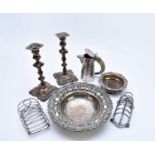 A collection of silver plated wares