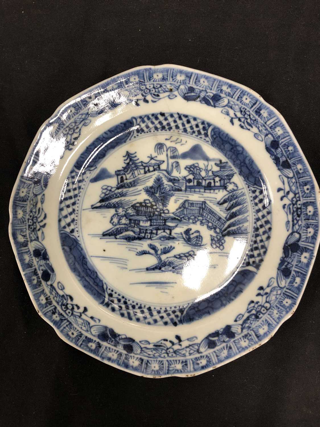A part set of Chinese blue and white plates and dishes - Image 20 of 21
