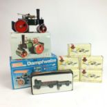 Two live steam engines and a collection of die-cast vehicles