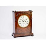 An early Victorian, Gothic style, mahogany bracket clock