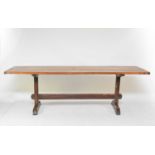 A 19th century oak refectory type dining table