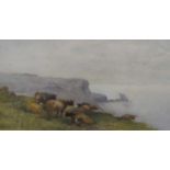 Tom Rowden (1842-1926) At Berry Head, signed and dated 1902, watercolour